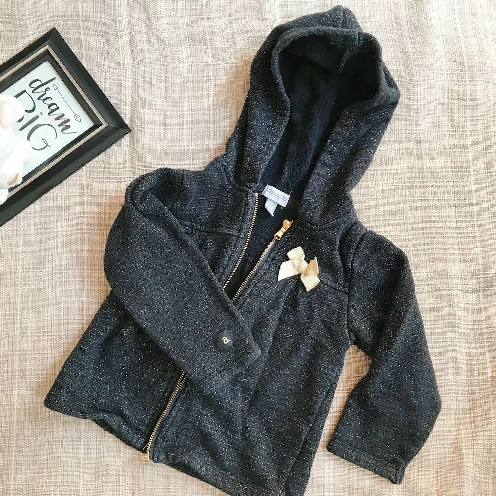 Fleece Lined Zip Hoodie For Baby Girls | 18 M